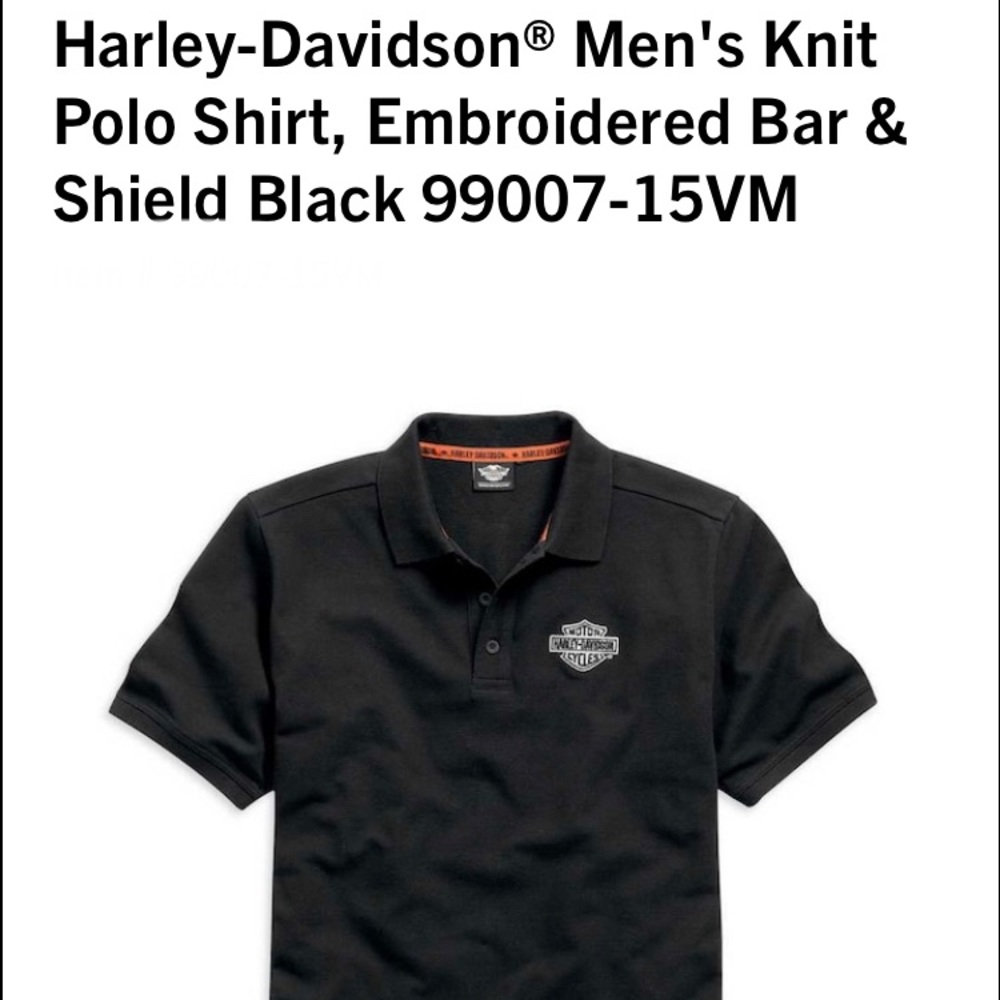 Harley-Davidson Knit Polo Embroidered Bar&Shield